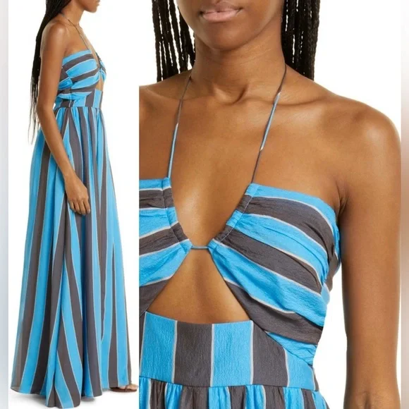Rebecca Vallance Micaela Halter Maxi Dress in Size US 6 - Picture 6 of 11